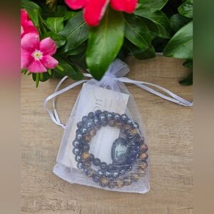 Protection Crystal Beaded Bracelets Set eith Tumbler